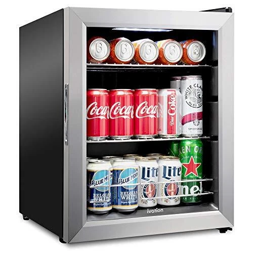 Ivation 62-Can Beverage Refrigerator, Freestanding